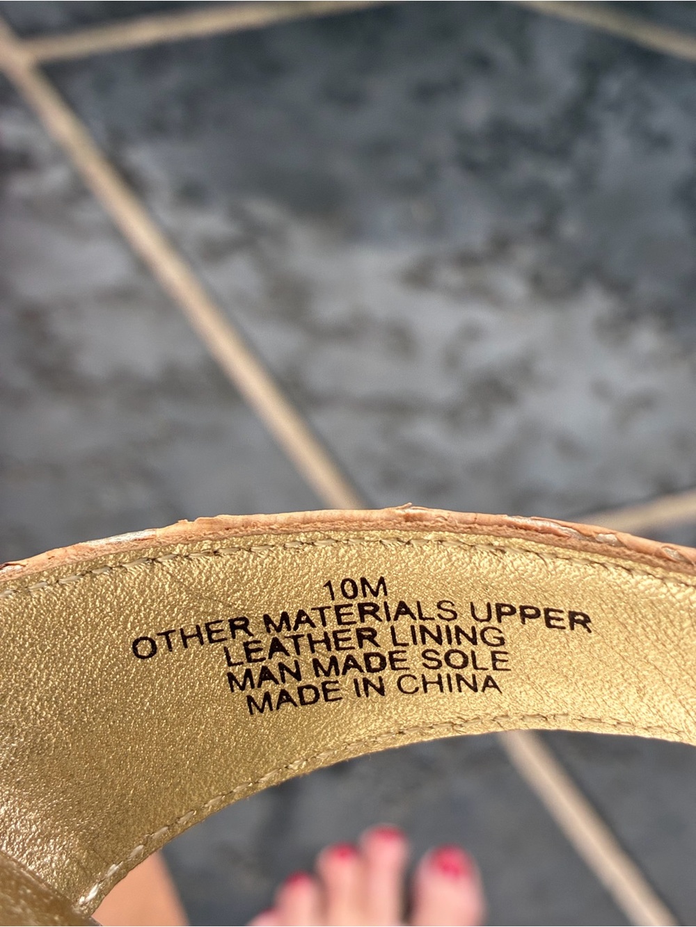 Lilly Pulitzer Gold Leather-Lined Cork Sandals
